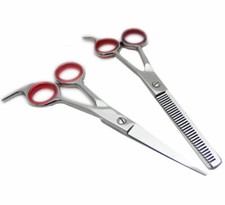Pair of Hair Cutting and thinning Scissor Shears Barber Hairdressing 51J2