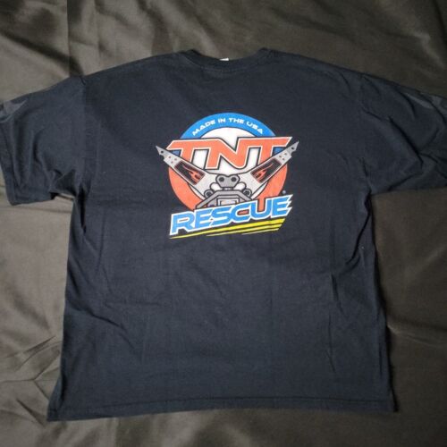 TNT Rescue Shirt Mens XL Black Firefighter Rescue Tools Graphic Flames Firemen  - Picture 1 of 6