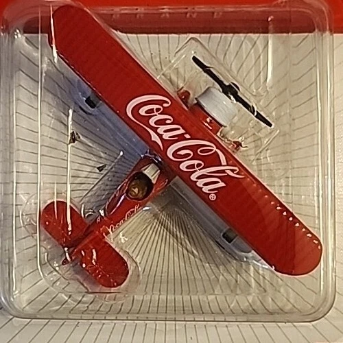 Coca Cola 1932 Stearman Biplane Diecast Replica Plane Coke Collectible - Image 2 of 4