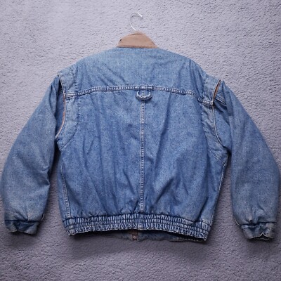 Vintage Levi's Silver Tab Blue Denim Jacket Large Nylon Lined Rare