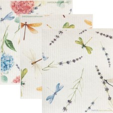 Swedish Dishcloths Mixed Dragonfly Set of 3 cloths Eco Friendly Cloths