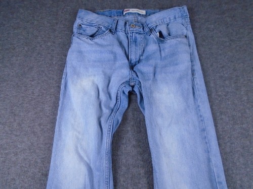Levis Jeans Boys 10 Blue 527 Boot Cut Husky Western Cowboy Light Denim - Picture 2 of 14