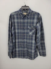 RedHead Shirt Mens Medium Blue Plaid Button Up Outdoor Casual Camping Hiking