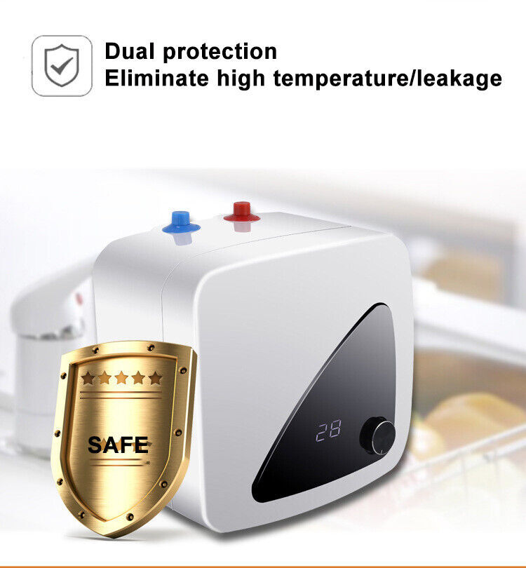 1500W 8L Electric Water Heater Bathroom Kitchen Storage Tank Hot Water