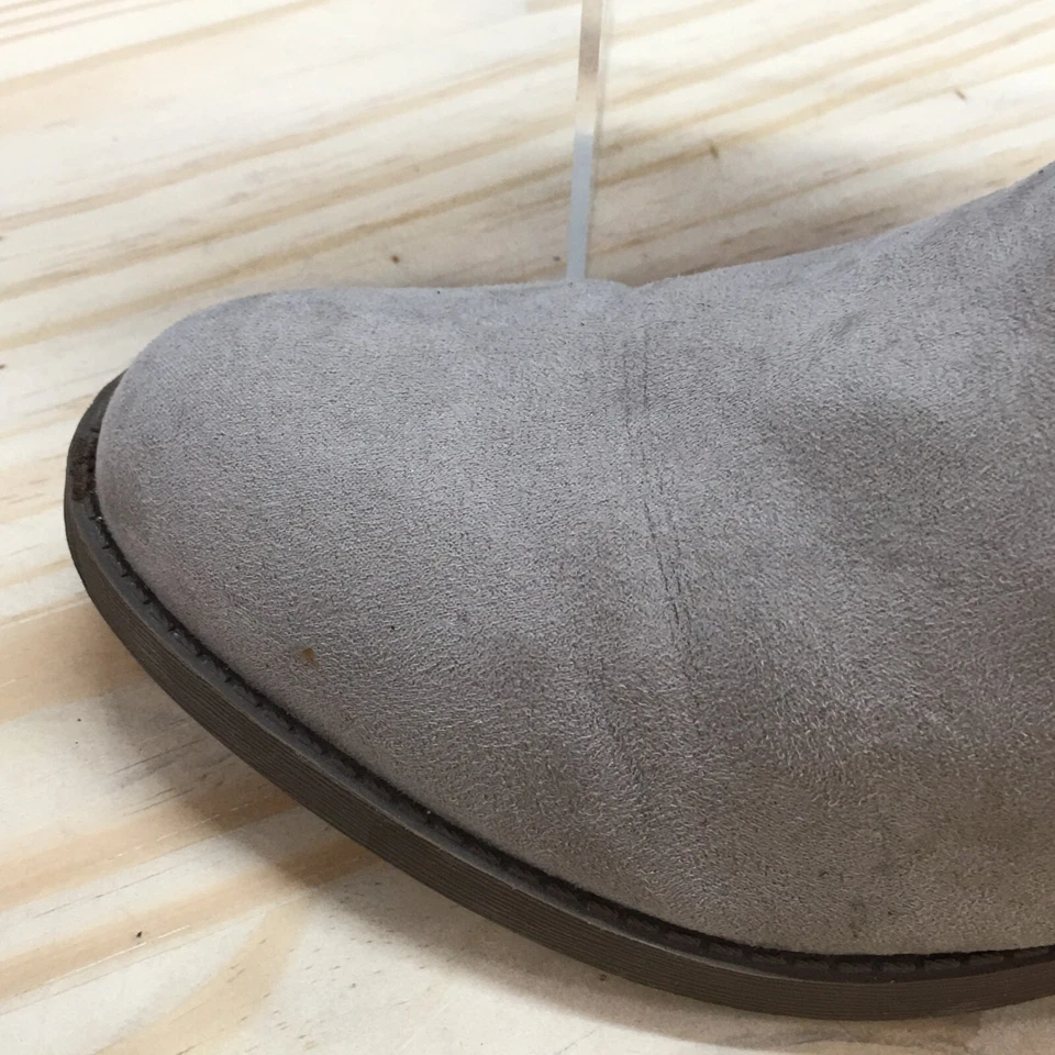 Carlos Ankle Boots Womens 9M Gray Billey Almond Toe Slip On Block Casual Suede - Image 3 of 4