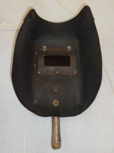 Vtg Soviet Metal Arc Welding Mask Headgear Hand Helmet Protect Face Eyes Glass - Picture 2 of 6