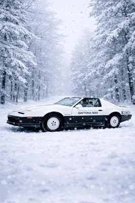 POP POSTERS 1983 Pontiac Firebird Trans Am Daytona 500 (Snow) POSTER 24 X 36 INCH Sweet!