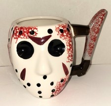 Friday The 13th Jason Voorhees Mask Knife Horror Halloween Ceramic Coffee Mug