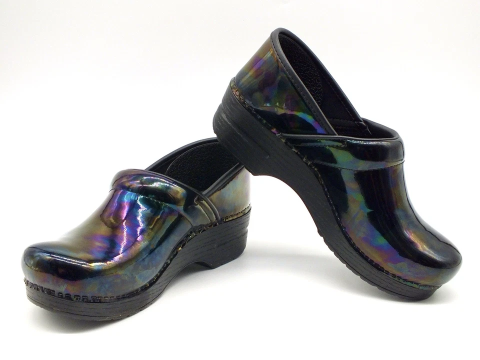 Dansko Women's Professional Patent Leather Clogs Petrol Sz 40 EU/ 9.5-10 US - Image 2 of 4