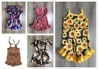 NEW Boutique Baby Girls Romper Lot 12-18 M Wholesale Sunflower Leopard Floral — photo 1