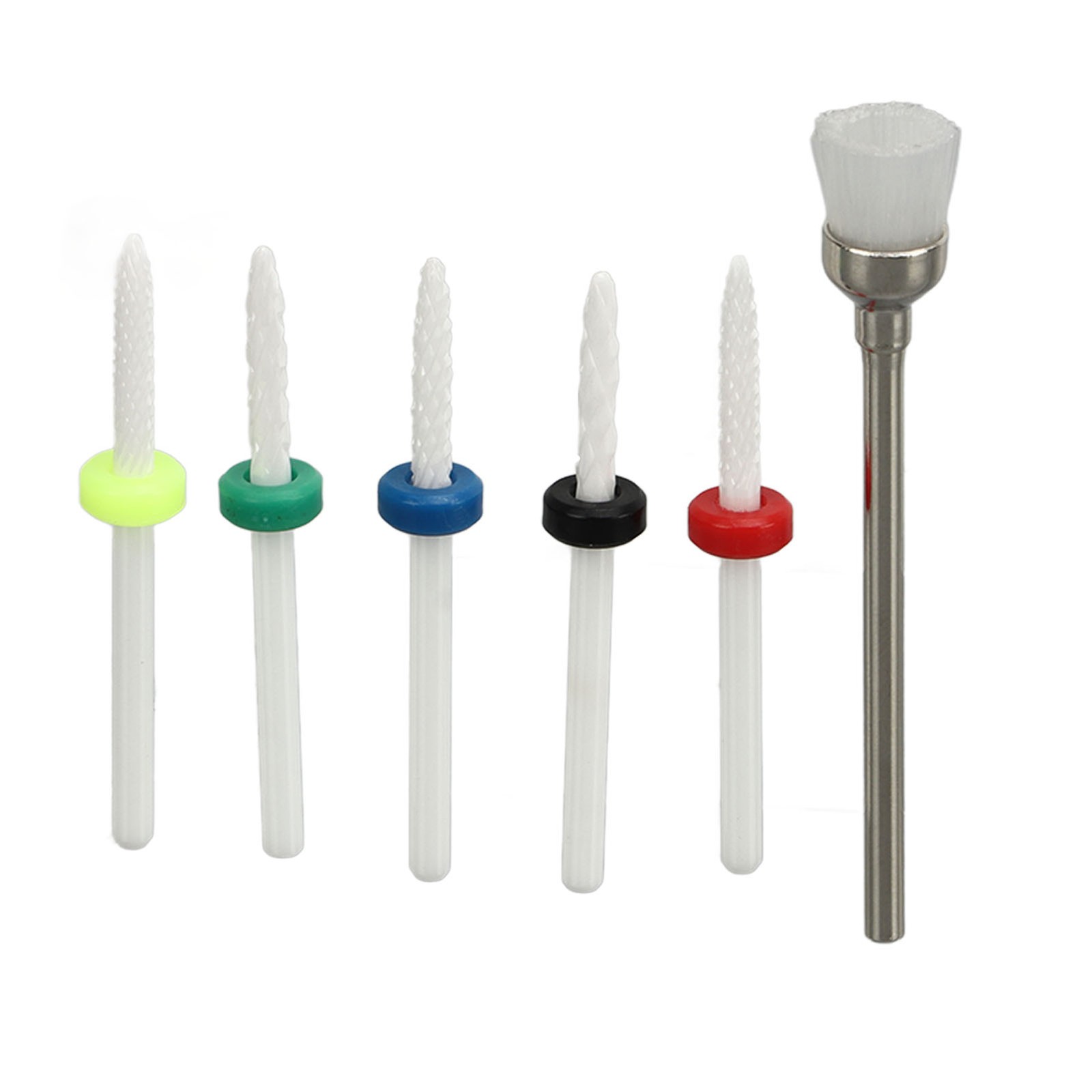 6pcs Nail Set Professional Home Salon Ceramic Cuticle Remover Bits BLW
