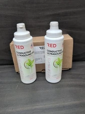 NEW RED Conductive Ultrasound Gel Medium Viscosity Clear 250ml Each Pack Of 2