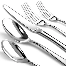 Silverware Set for 8, Heavy Duty Stainless Steel Cutlery Set Flatware Set,40 ...