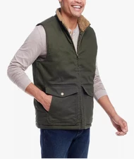Heritage Workwear Products Weatherproof Men's Sherpa Collar Quilted Lined Vest M