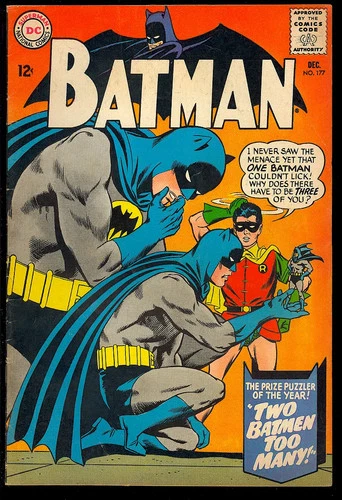 Batman #177 Nice Unrestored Silver Age Superhero Vintage DC Comic 1965 VG+