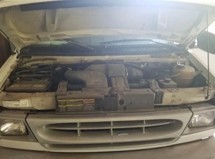 Espelho retrovisor lateral passageiro manual pedestal compatível com 92-02 Ford E150 Van 2139446 - Imagem 3 de 4