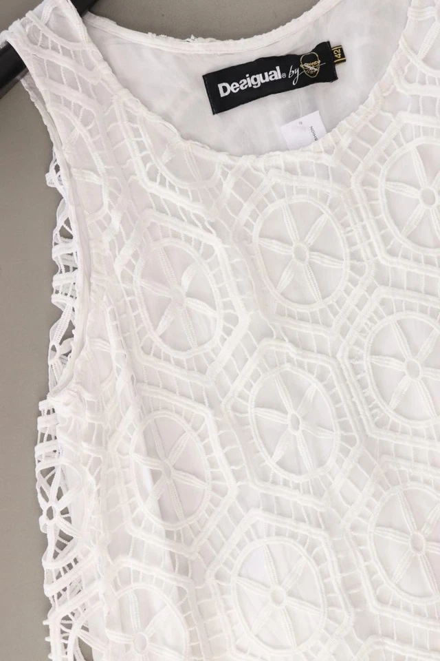✅ Desigual Trägerkleid Regular Kleid für Damen Gr. 42, L Ärmellos weiß ✅ - Bild 4 von 4