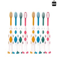 8-Pack Extra Soft Kids Toothbrush Set with Adorable Deer Design for Ages 2-8