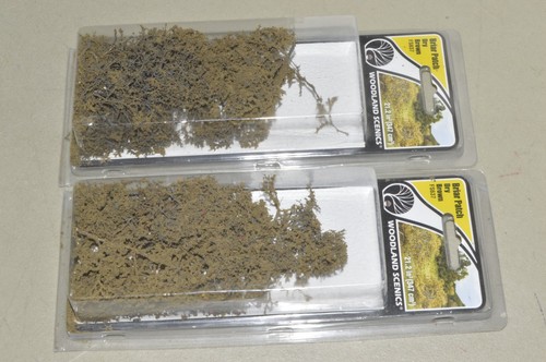 HO scale scenery Woodland Scenics FS637 Briar Patch Dry Brown lot set of 2 packs
