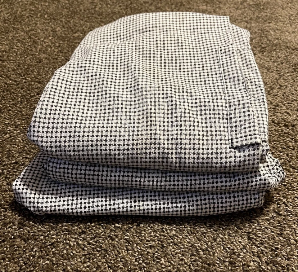 3 Pairs Natural Uniforms Unisex 6 Pocket Chef’s Pants, Black And White XS - Image 4 of 4