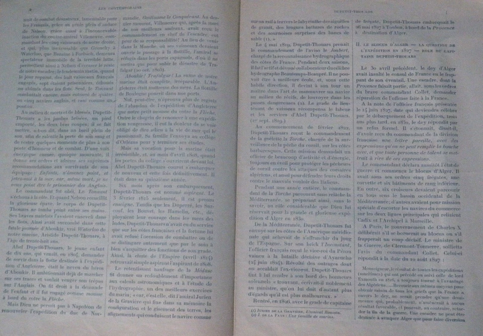 L'admiral Dupetit-Thouars & Tahiti - Les Contemporains 8 Novembre 1896 #213 - Image 2 of 4