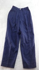 Liz Claiborne Collection Trousers Pants Womens 4 Navy Blue Pleated Hi-Rise