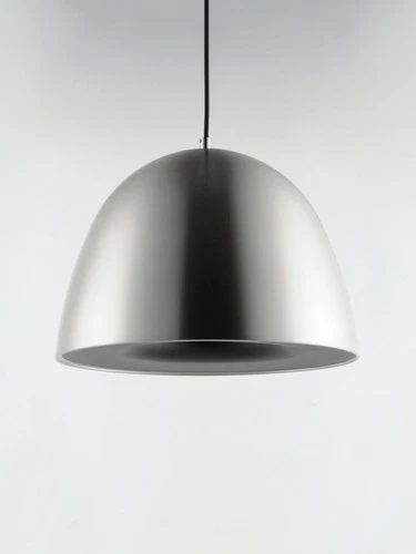Fungo 1-Light LED Pendant in Satin Nickel with Black - Picture 1 of 6
