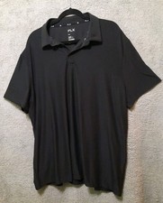 FLX Mens XXL Black Urban Commuter Short Sleeve Shirt Polo Golf