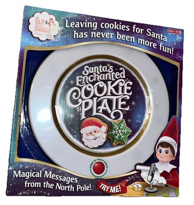 Elf on the Shelf Santa's Enchanted Cookie Plate Magical Messages From N Pole A1