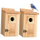 2 Pack Bird Houses for Outside Clearance Pack of 2 Copper Guard with Log Color