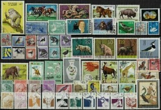 Tiere Lot mit Marken zum Thema Animals животные Animaux Animales Zwierząt 1352