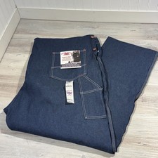 Round House DK Wash Blue Jean Denim Premium Bib Overalls 50 X 32 NWT