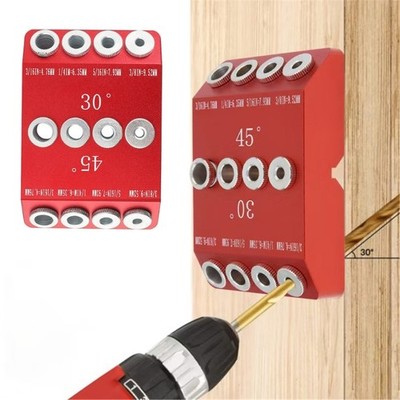 Portable 30 45 90 Degree Angle Drill Guide Jig for Angled Holes Straight Holes