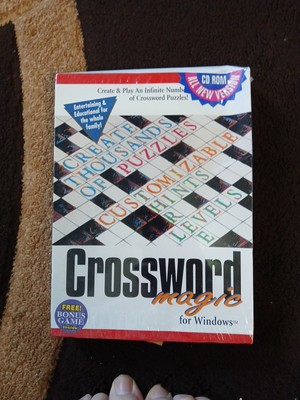 Crossword magic For Windows Platinum Cosmi Jewel PC CD Rom 3.5'' Disk SEALED RARE