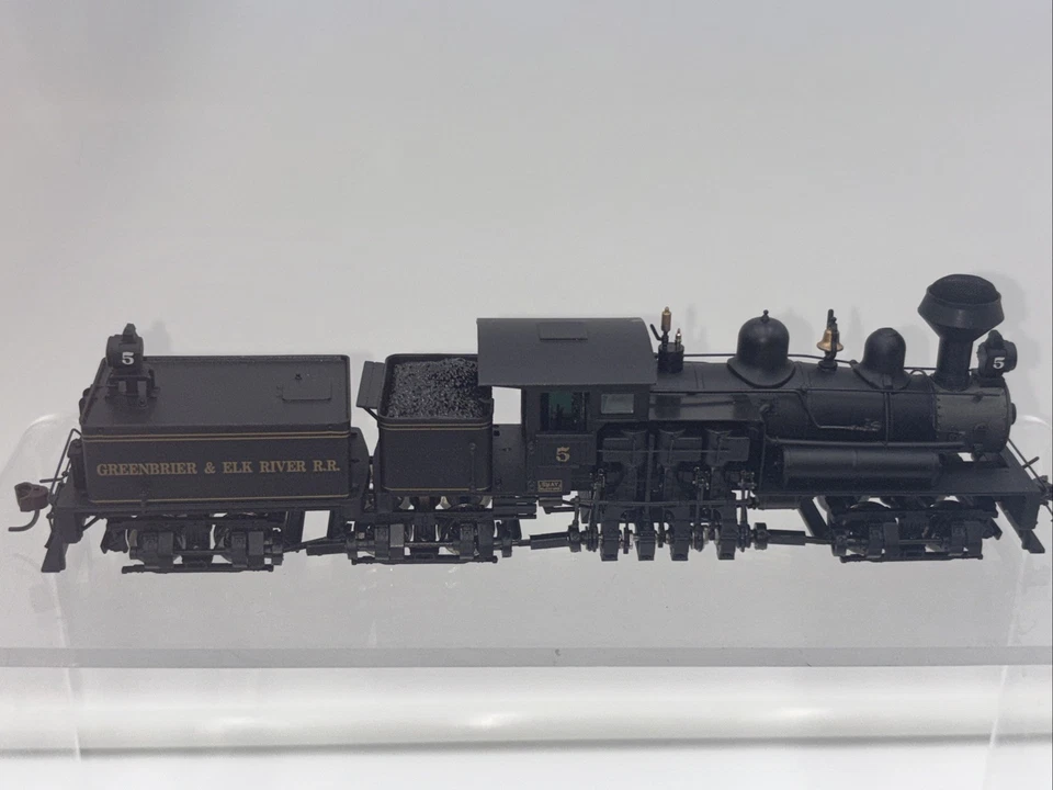 Bachmann 81903 HO Greenbrier & Elk River 80-Ton Wood Cab Three Truck Steam Shay - Image 2 of 4