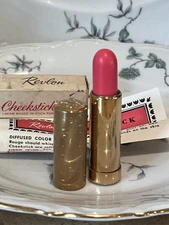 VINTAGE REVLON COLLECTIBLE GOLD TUBE CHEEK STICK CREAM ROUGE BLUSH  PINK NEW