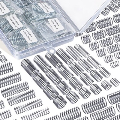 40 Different Sizes Compression Springs Assortment 40 Sizes, Silver