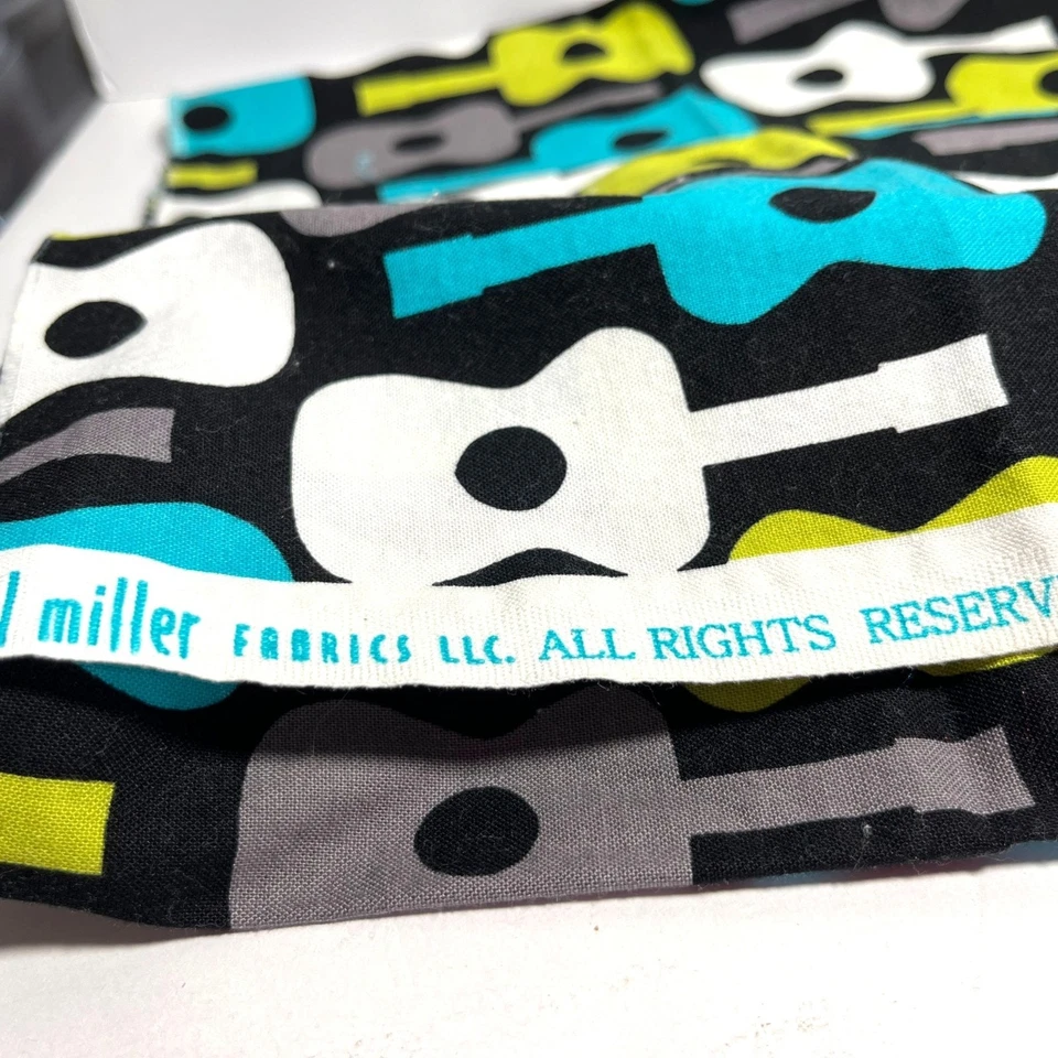 Michael Miller Groovy Guitars Cotton Fabric Half Yard - Image 2 of 3