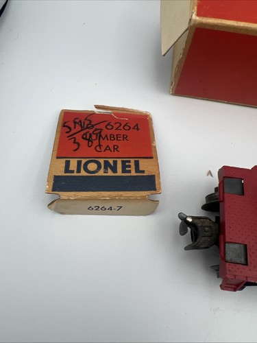 LIONEL RARE 6264 LUMBER CAR WITH ORIGINAL BOX O GAUGE POSTWAR 6511-2 - Picture 11 of 24