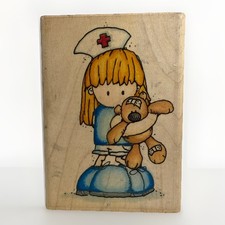Whipper Snapper Nurse Morgan Wood Rubber Stamp CY885 2.5x3.5