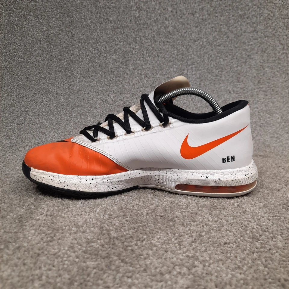 Nike KD 6 VI ID Orange Black White Men Size 9.5 Sneakers Shoes 627964-991 - Image 3 of 4