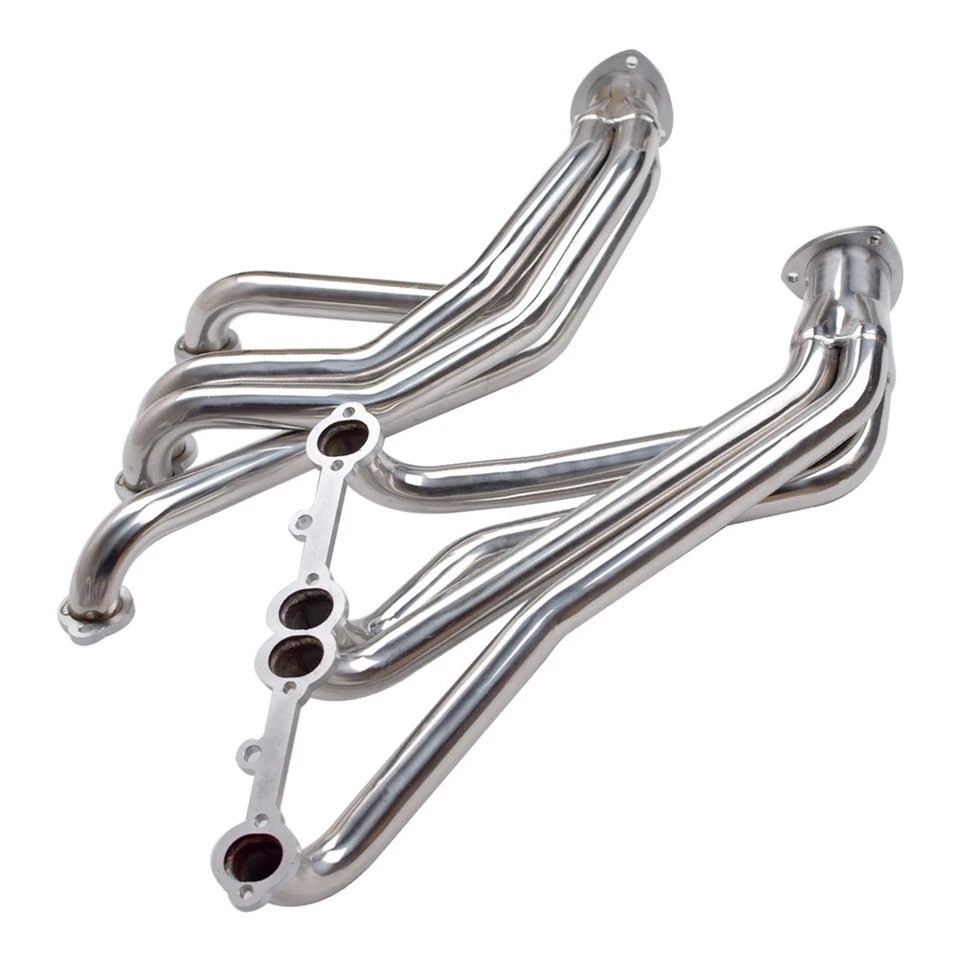 Cabezales de acero inoxidable de 1-5/8" para camioneta pickup SUV Chevy Corvette 1966-1987 SBC Foto 3 de 4