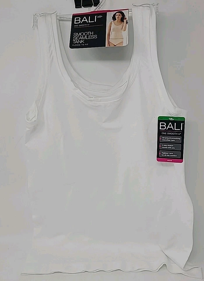 Camiseta sin mangas Bali One Smooth U suavizante sin etiquetas GRANDE BLANCA DF2B88 NUEVA CON ETIQUETAS L Foto 3 de 4