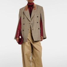 Maison Margiela Houndstooth Plaid Cape Jacket...