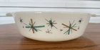 Vintage Fire King Anchor Hocking Atomic Star Round 2 Qt. Casserole Dish