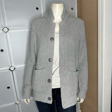 Tommy Hilfiger Gray Heavy Cable Knit Cardigan Size Small