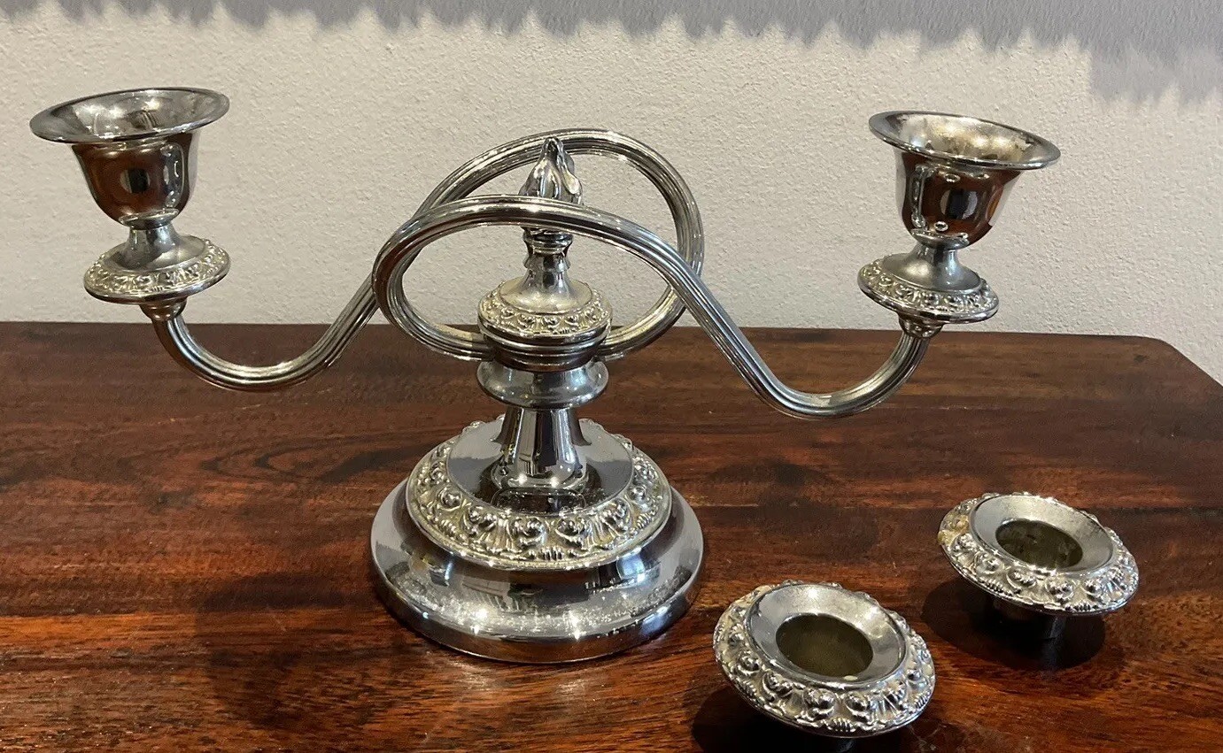 Beautiful vintage Silver Plated Candelabra By Ianthe Made In England