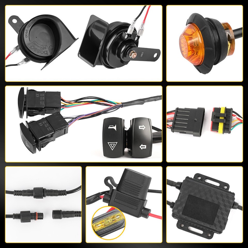 Universal UTV Turn Signal Legal LED Switch Kit F/ Polaris Ranger, General, RZR E - Foto 4