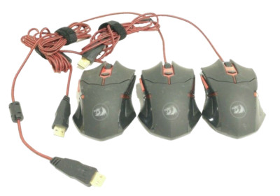 (X3 )- Redragon 3200 DPI S101-3 Wired Optical Gaming Mouse USED.