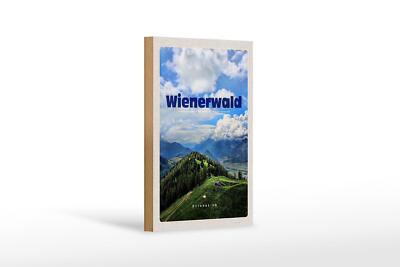 Holzschild Reise 12x18 cm Wienerwald Österreich Wälder Natur Schild